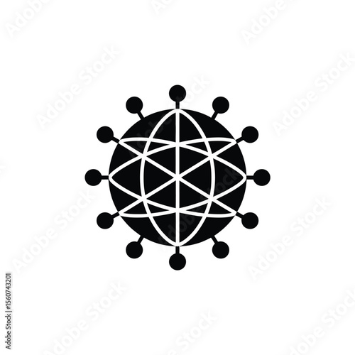 Global network and connectivity icon