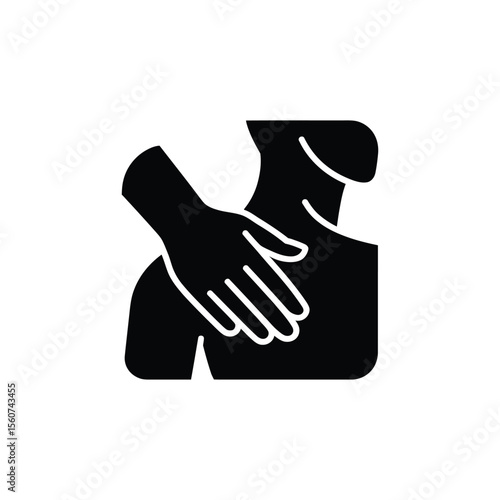 Massage therapy symbol silhouette health wellness icon