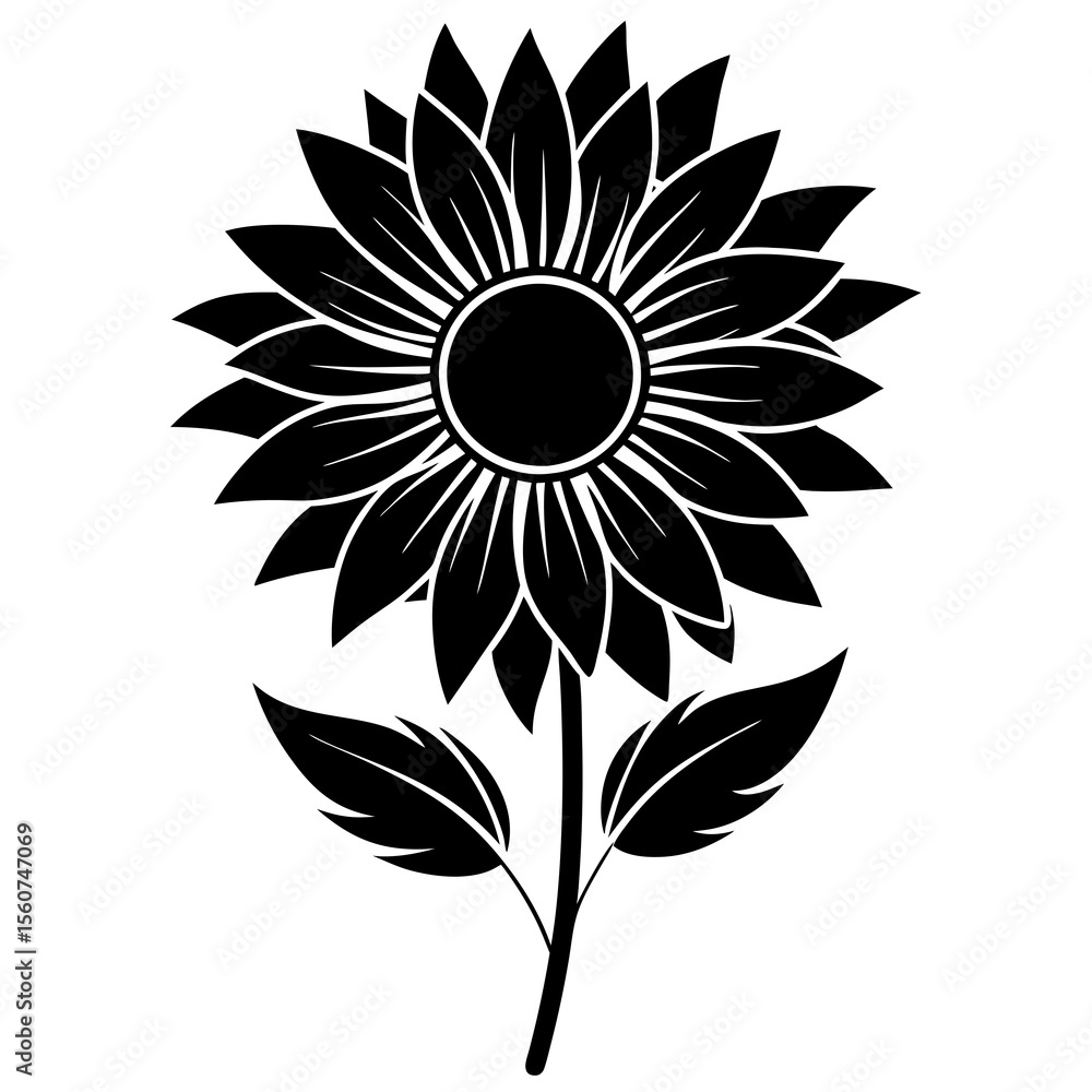 Fototapeta premium sunflower vector illustration