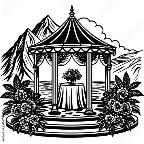 circus tent vector illustration