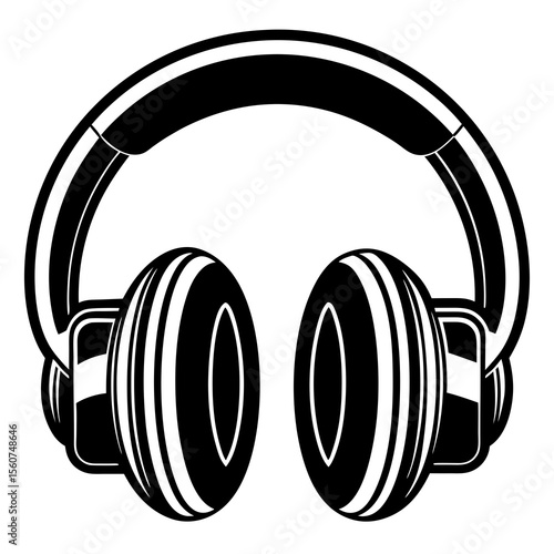 headphones on white background