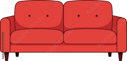 Cozy Red Sofa - Modern Home Furniture Design