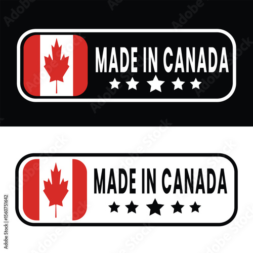 made in Canada stamp, Canada product label, made in Canada badge, Canadian origin stamp, made in Canada emblem, Canada quality label