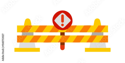 Yellow under construction road sign with an arrow symbol warning of danger ahead