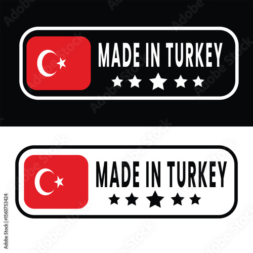 made in Turkey stamp, made in Turkey label, Turkey origin product stamp, Turkish product label