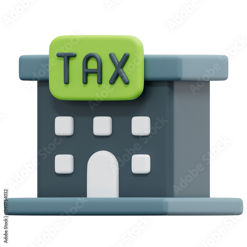 Schilderij op canvas 3D Tax Collector Icon