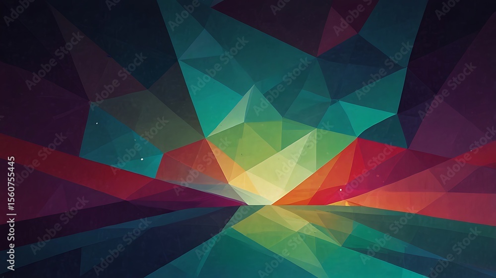 Fototapeta premium Abstract Colorful polygon geometric background. Generative Ai.