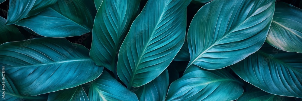 Elegant Dark Green Leaves of Spathiphyllum Create a Unique Abstract Botanical Background Texture Elegant Dark Green Leaves of Spathiphyllum Create a Unique Abstract Botanical Background Texture