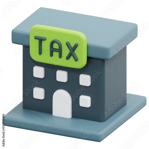 Bild auf Leinwand 3D Tax Collector Icon