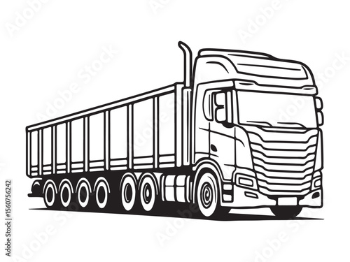 Illustration of a large cargo truck 