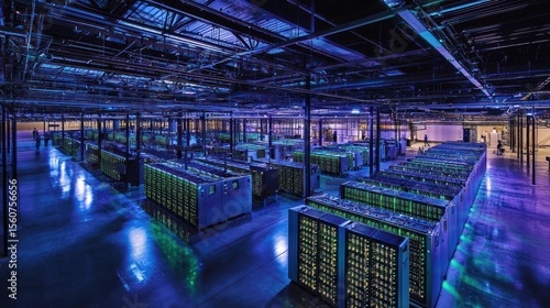 Data center interior view