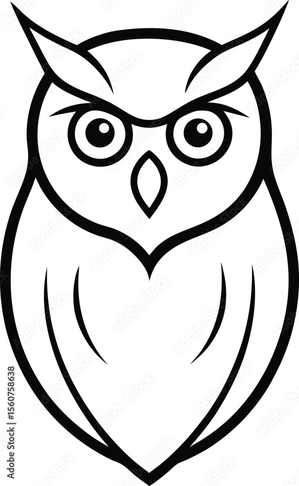 owl on white background owl on white background