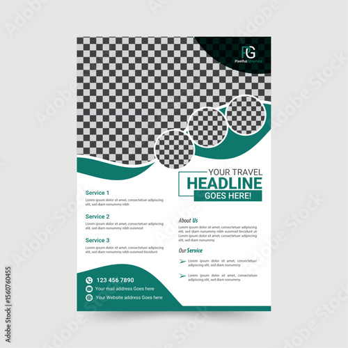 travel flyer design Business Travel flyer. clean and modern flyer design. flyer design template,