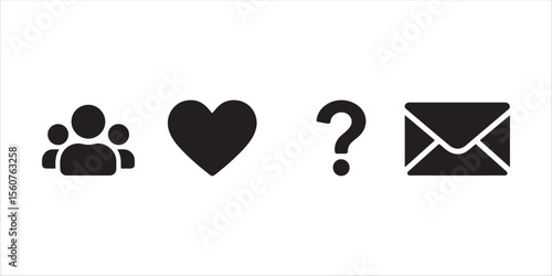 A minimalist black silhouette of hard icon and massage icon,  icon set.