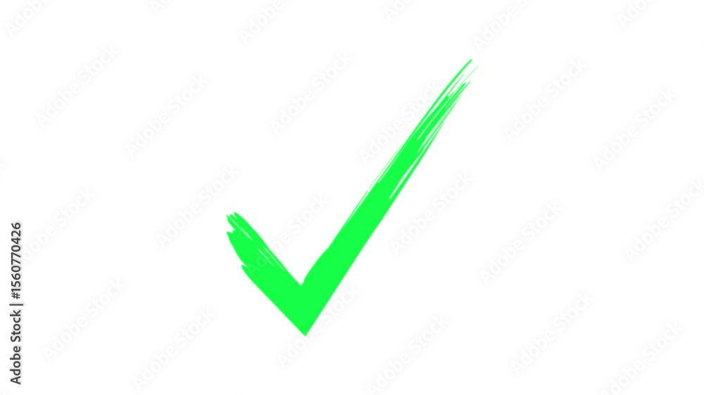Green Check mark animation Motion Graphics stock video. Check mark verified selection, Check mark brush paint style animation on white background. Green Check mark animation Motion Graphics stock video. Check mark verified selection, Check mark brush paint style animation on white background.