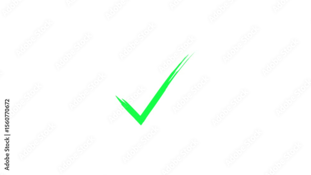 Green Check mark animation Motion Graphics stock video. Check mark verified selection, Check mark brush paint style animation on white background. Green Check mark animation Motion Graphics stock video. Check mark verified selection, Check mark brush paint style animation on white background.