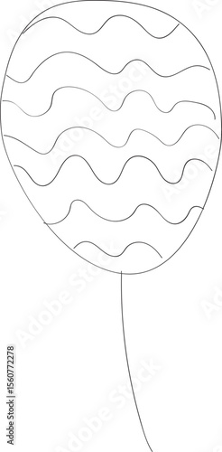 Simplified freehand sketch of a round-shaped leaf with smooth edges and central vein.