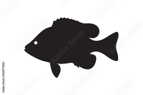 Tilapia fish silhouette