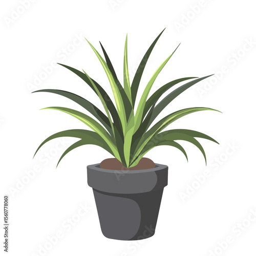 Wallpaper Mural Flat 2D Air Plant illustration, vector graphic in icon style, on white background Torontodigital.ca