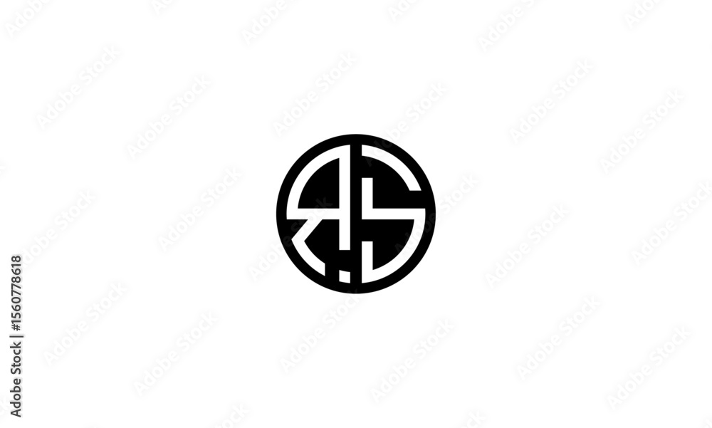 RS initial letters, monogram logo RS initial letters, monogram logo