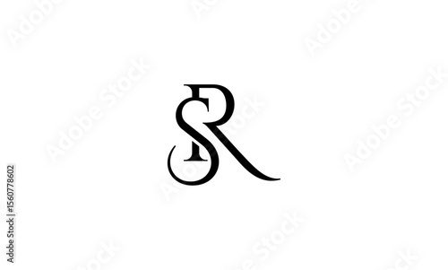 RS initial letters, monogram logo