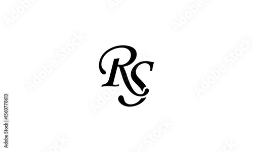 RS initial letters, monogram logo