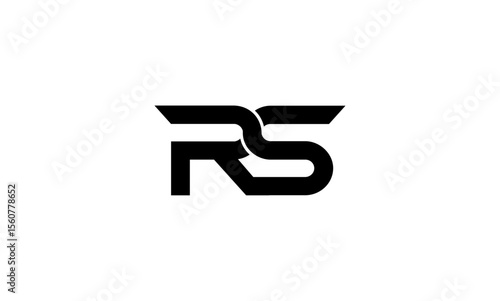 RS initial letters, monogram logo