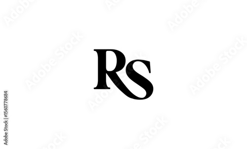 RS initial letters, monogram logo