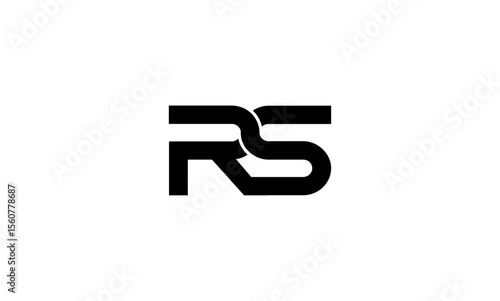 RS initial letters, monogram logo