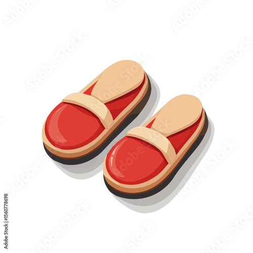Castanets, flat style 2D vector image, isolated on a white background