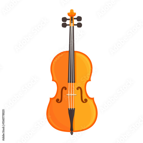 Flat 2D Cello Rosin illustration, vector graphic in icon style, on white background