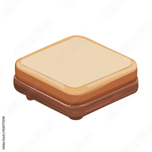 Flat 2D Cajon Seat Pad illustration, vector graphic in icon style, on white background