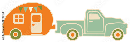 Vintage Truck and Camper