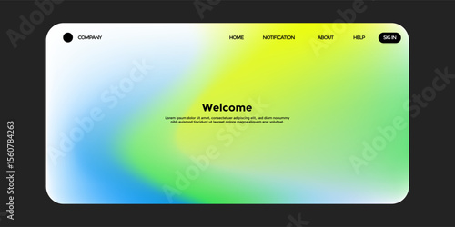 Abstract wave futuristic design of landing page. trendy gradient mesh website design. vector illustration eps 10