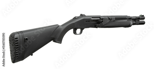 Canvas Print Police or Home Defense Shotgun Concept