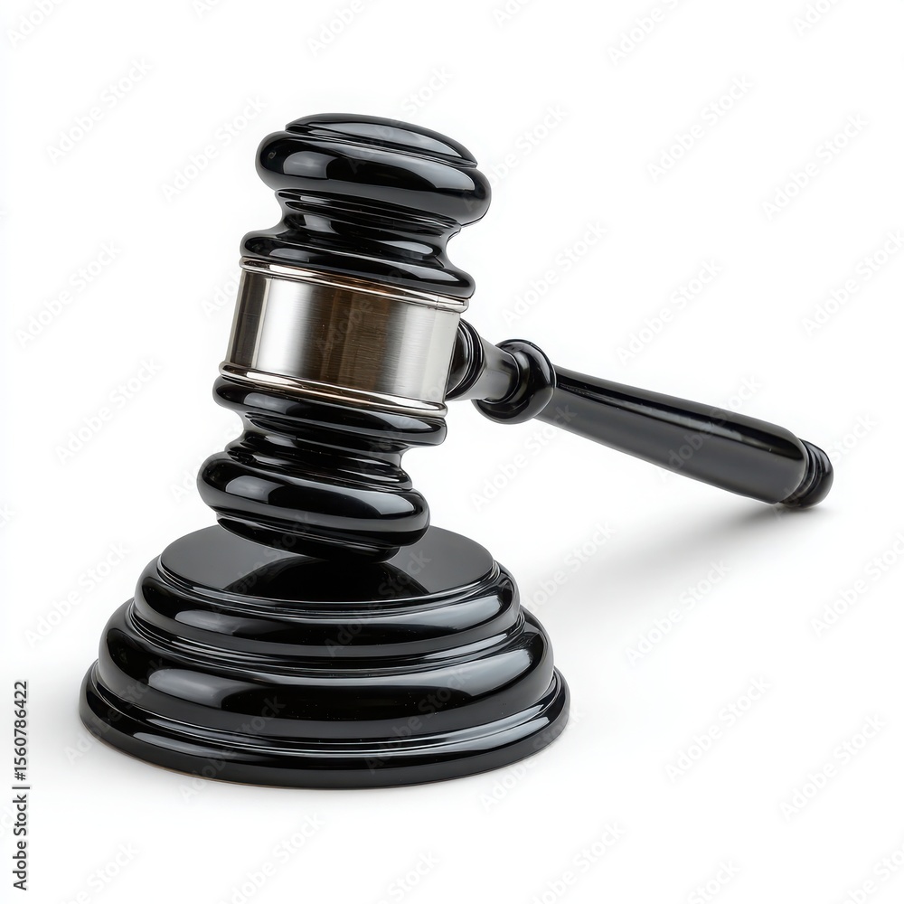 Black Wooden Gavel Silver Accent Sound Block judge Black Wooden Gavel Silver Accent Sound Block judge