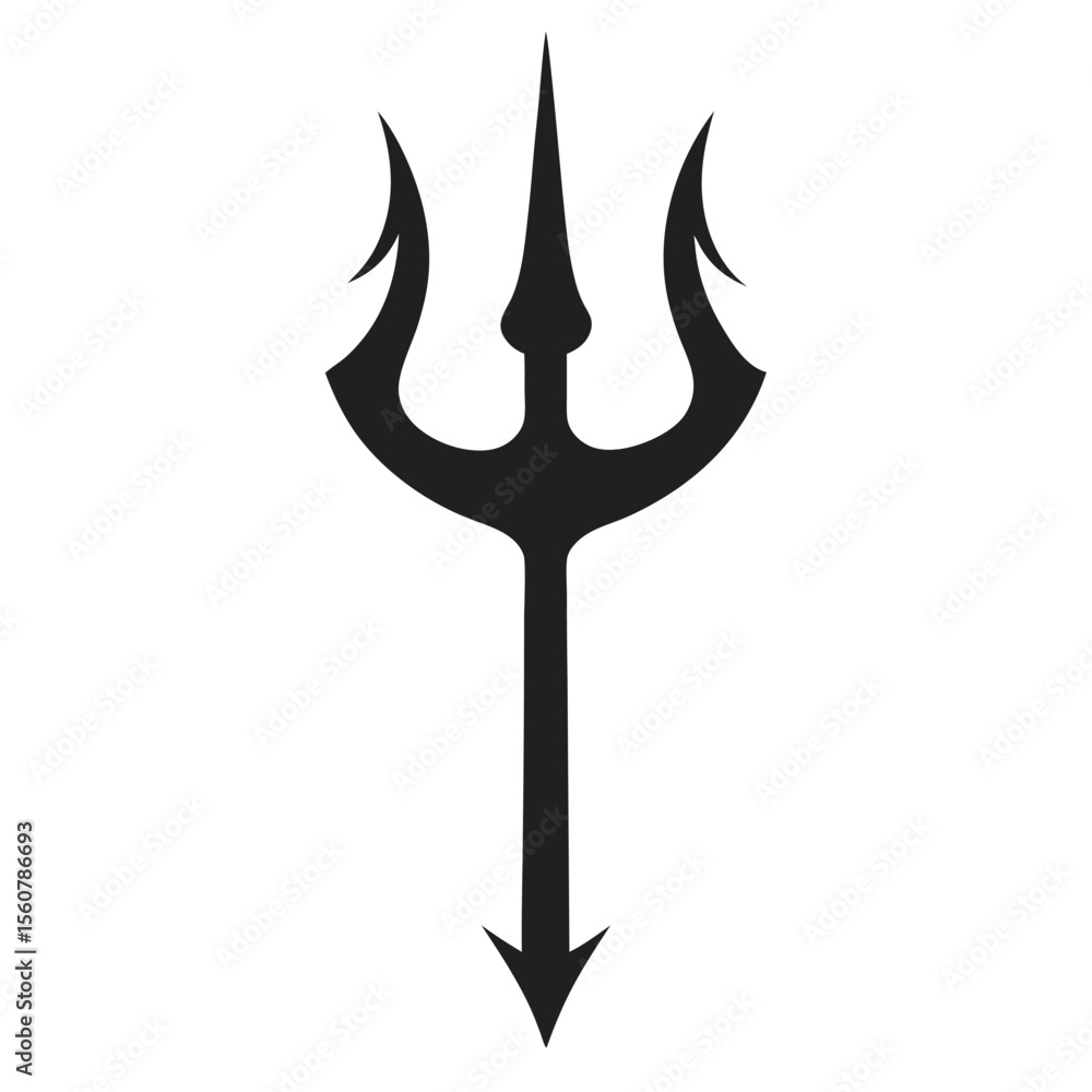 Stylized Trident Illustration Stylized Trident Illustration