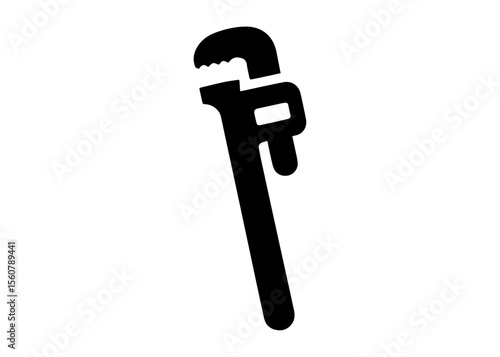 pipe wrench vector icon