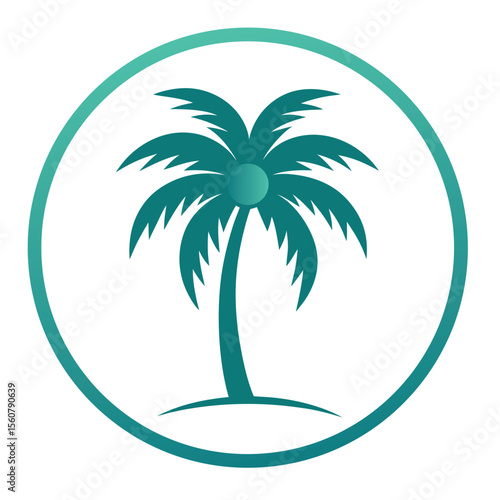 Coconut Palm Tree Vector – Summer Holiday and Nature Design