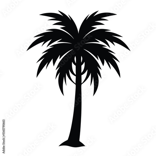 Hand-Drawn Palm Tree Illustration - Rustic Stamp Style