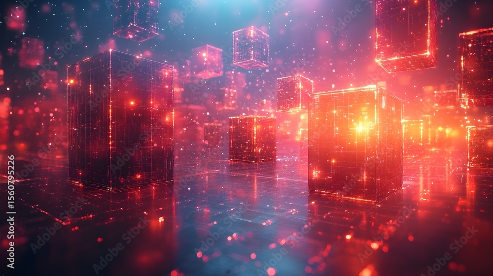 Fototapeta premium Radiant Neon Metropolis Skyline with Luminous Lens Flare – Immersive Cityscape Visual for Generative AI Branding and Tech Startups