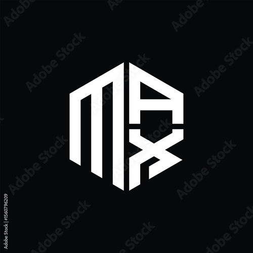 MAX logo MAX icon MAX monogram MAX letter minimalist Circle flat Unique modern abstract logo design.