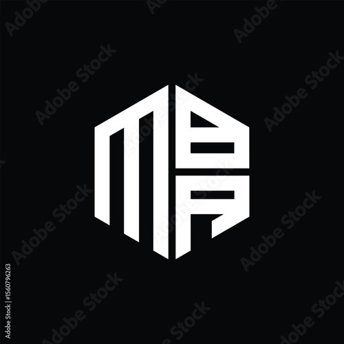 MBA logo MBA icon MBA monogram MBA letter minimalist Circle flat Unique modern abstract logo design.