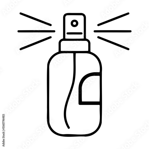 Spray bottle icon representing distilled water for freshening up