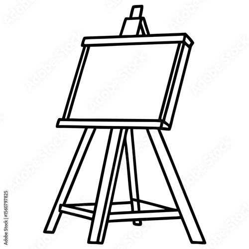 Blank easel for art display, studio, or classroom use