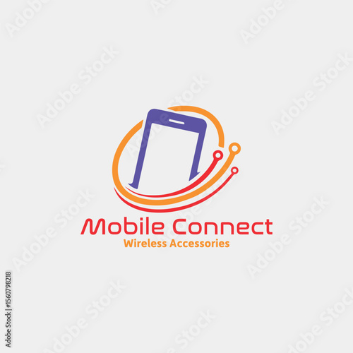 mobile accessories store and repair store logo design vector format