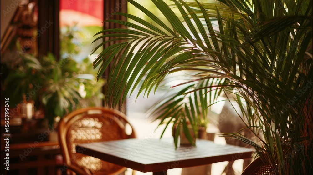 Fototapeta premium Cozy tropical cafe