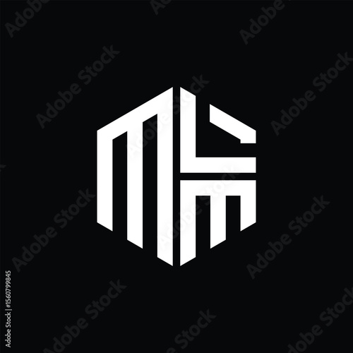 MLM logo MLM icon MLM monogram MLM letter minimalist Circle flat Unique modern abstract logo design.