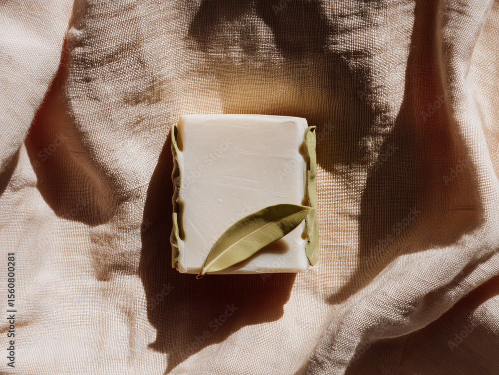 custom made wallpaper toronto digitalTop View of Zero Waste Soap Packaging on Eco Fabric