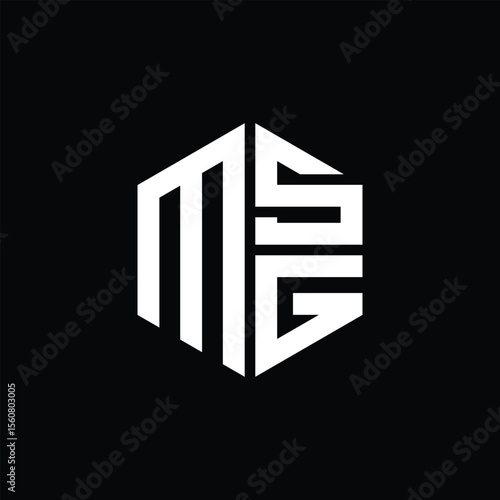 MSG logo MSG icon MSG monogram MSG letter minimalist Circle flat Unique modern abstract logo design.